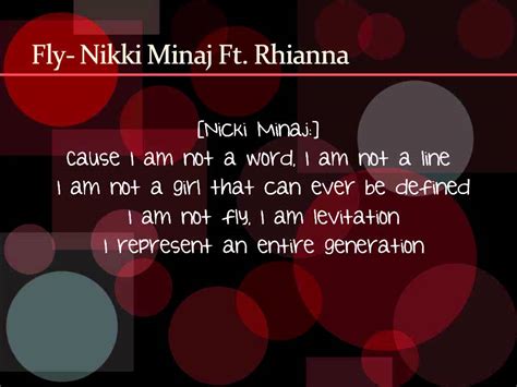 fly song lyrics|fly by nicki and rihanna.